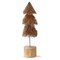 Sisal Christmas Tree Decorations for Tabletop or Mantel Small Taupe 12 inch